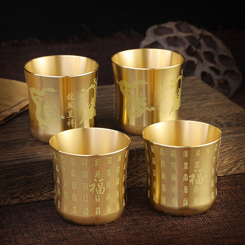 **Brass Tea Cups Tea Mug Homew - Coffee And Tea Bar ulasan dan harga