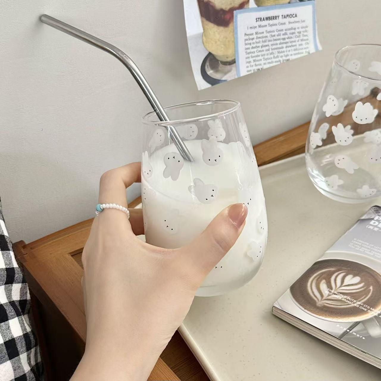 Cute Miffy Rabbit Printed Glas - Mug Tea Coffee ulasan dan harga