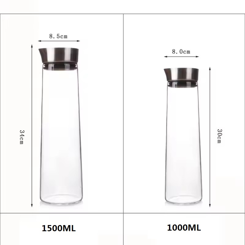 1L/1.5L Thickened Glass Water  - Cold Brew Jar ulasan dan harga