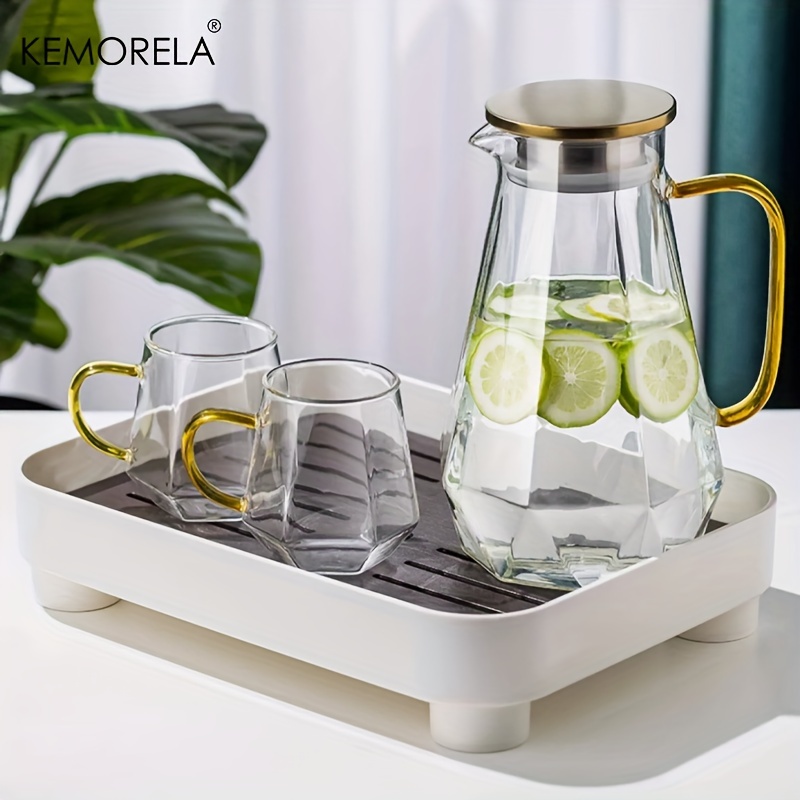 1PCS Diamond Texture Glass Tea - Cold Brew Jar ulasan dan harga