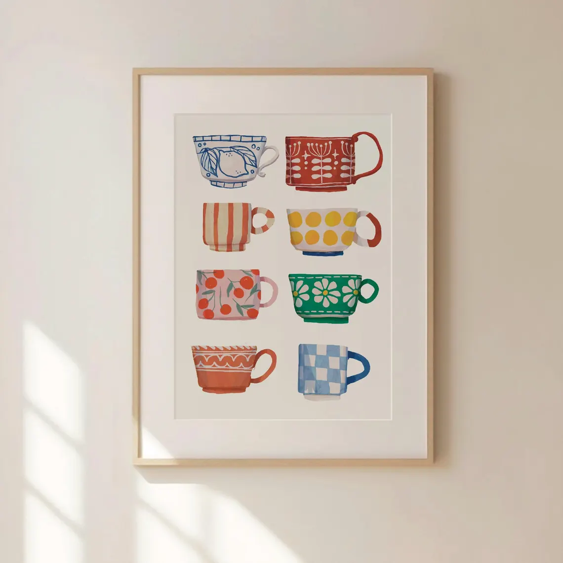 Tea Cup Print, Breakfast poste - Coffee And Tea Bar ulasan dan harga
