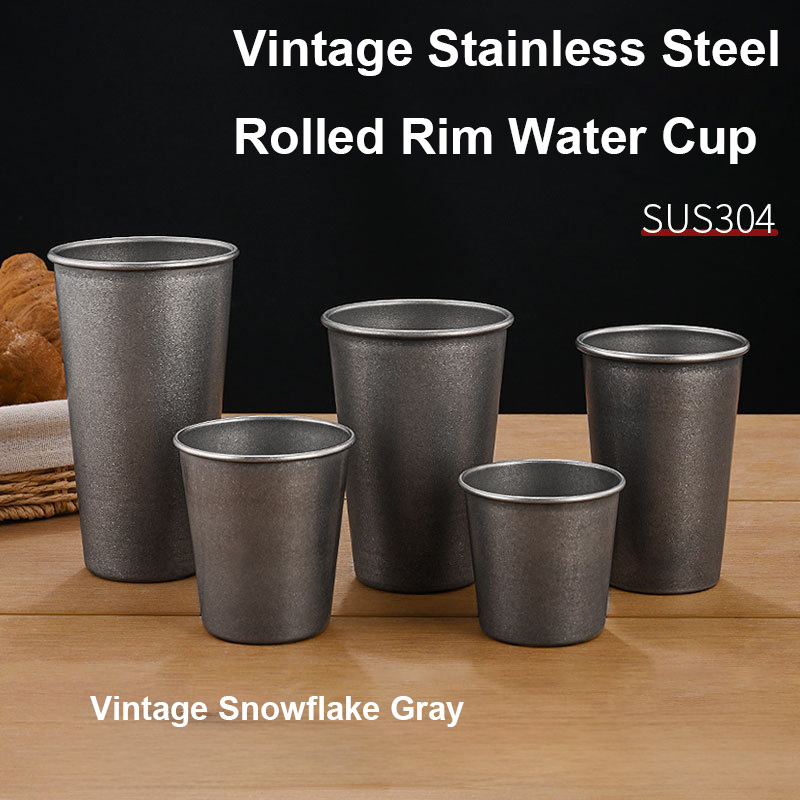 Retro Silver Stainless Steel D - Mug Tea Coffee ulasan dan harga