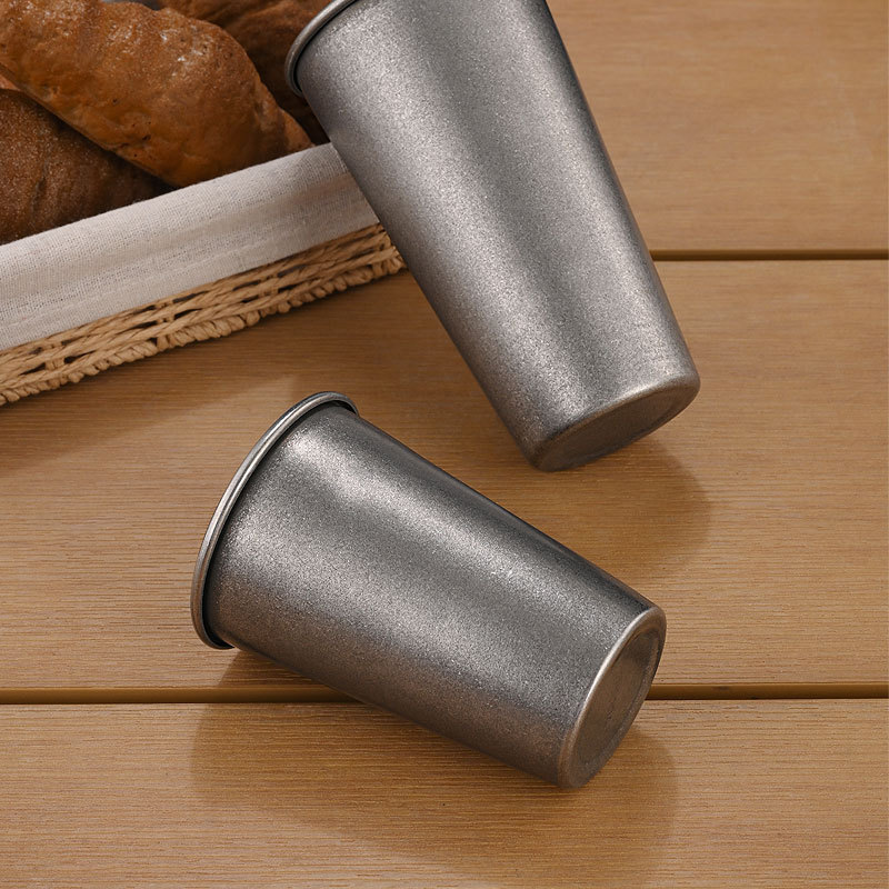 Retro Silver Stainless Steel D - Mug Tea Coffee ulasan dan harga