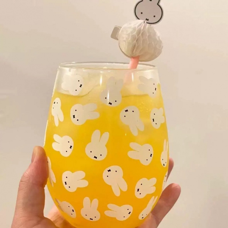 Cute Cartoon Miffy Milk Glass  - Good Coffee Tea ulasan dan harga
