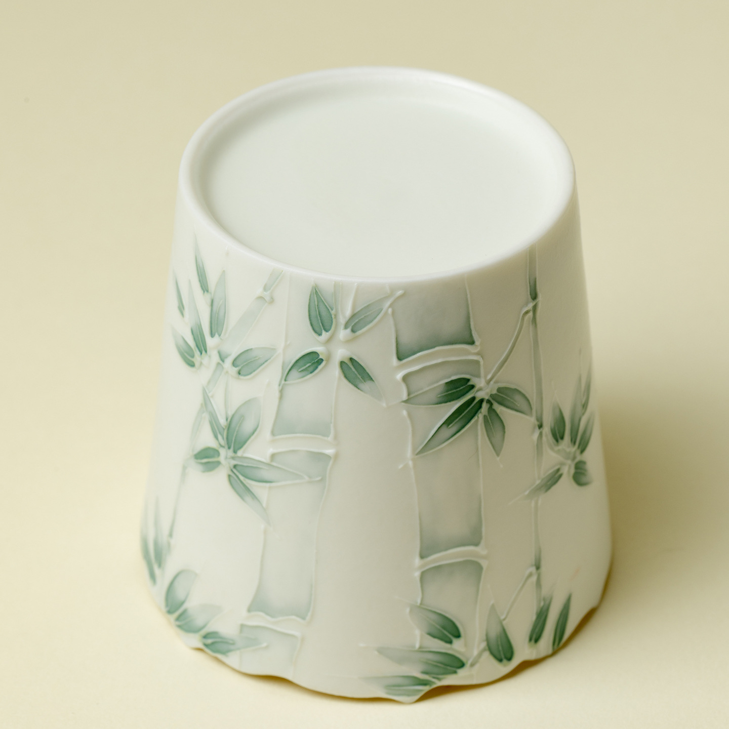 Hand Painted Light Green Bambo - Coffee Tea Green ulasan dan harga