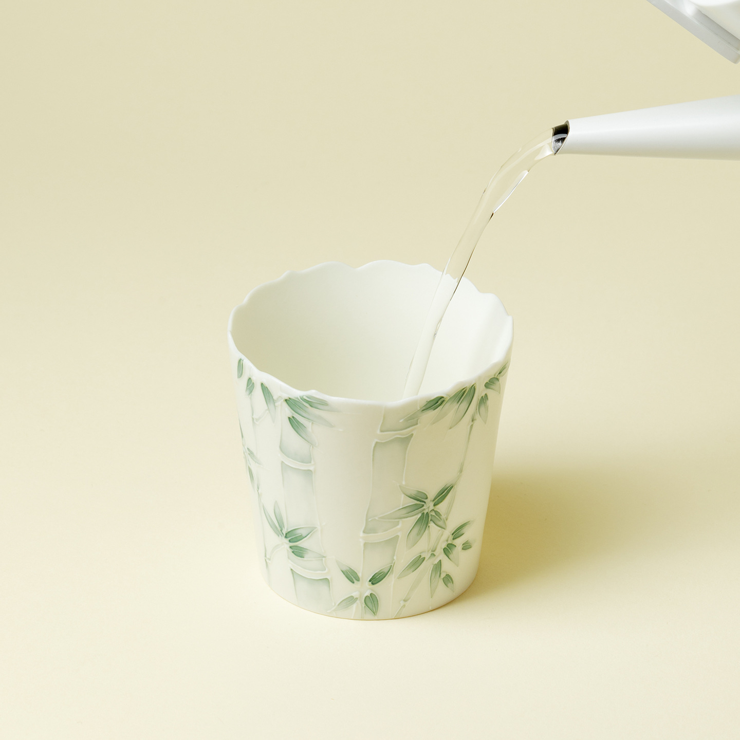 Hand Painted Light Green Bambo - Coffee Tea Green ulasan dan harga