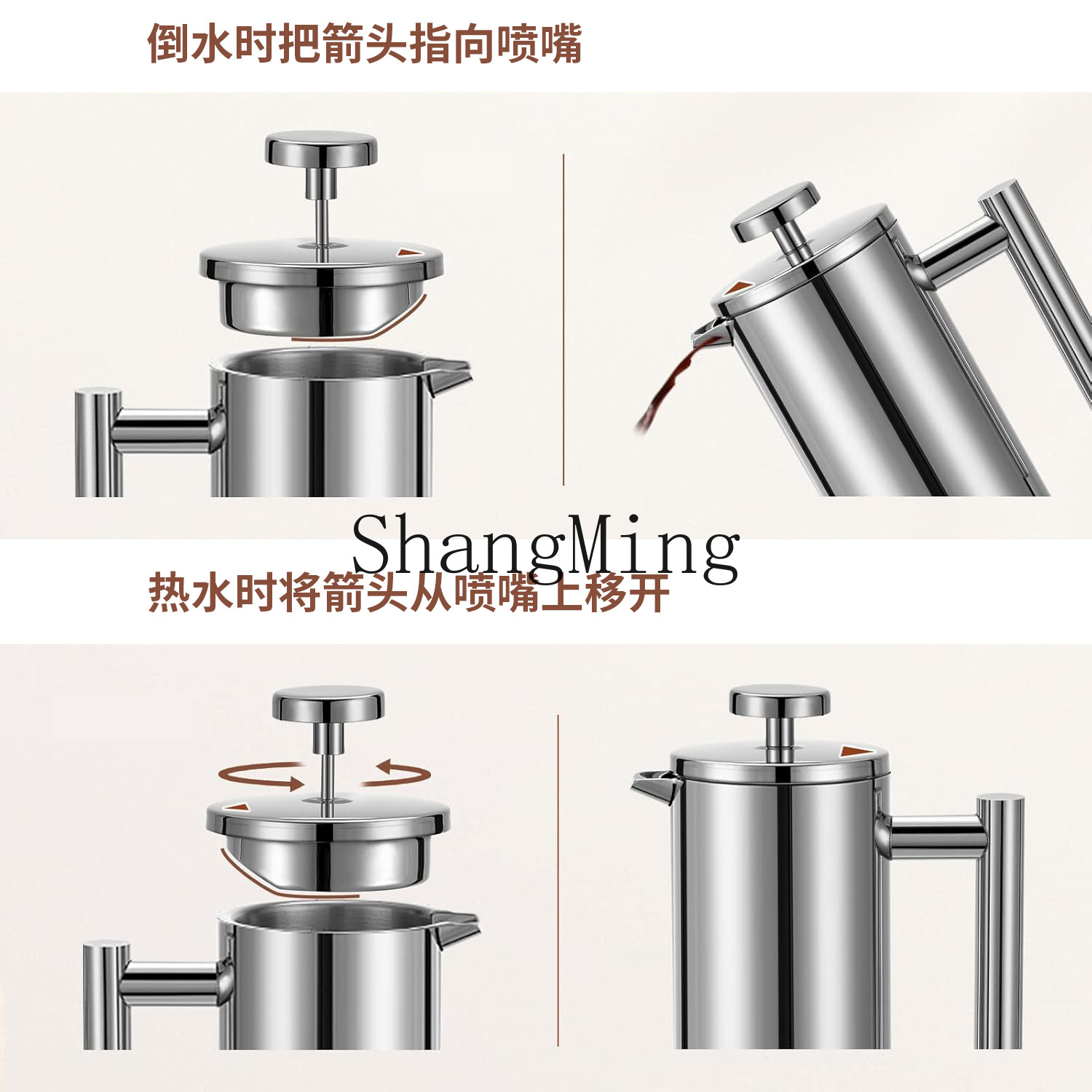 DSA stainless steel French pre - Coffee Tea Pots ulasan dan harga