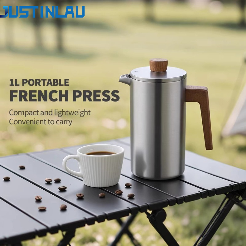 JUSTINLAU 1000ml Stainless Ste - Coffee Tea Pots ulasan dan harga