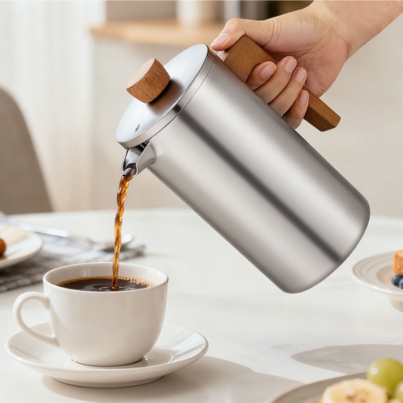 JUSTINLAU 1000ml Stainless Ste - Coffee Tea Pots ulasan dan harga