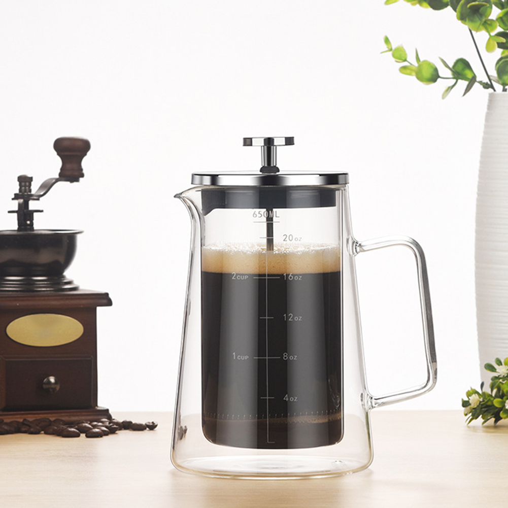 Double Layers French Press Pot - Coffee Tea Pots ulasan dan harga