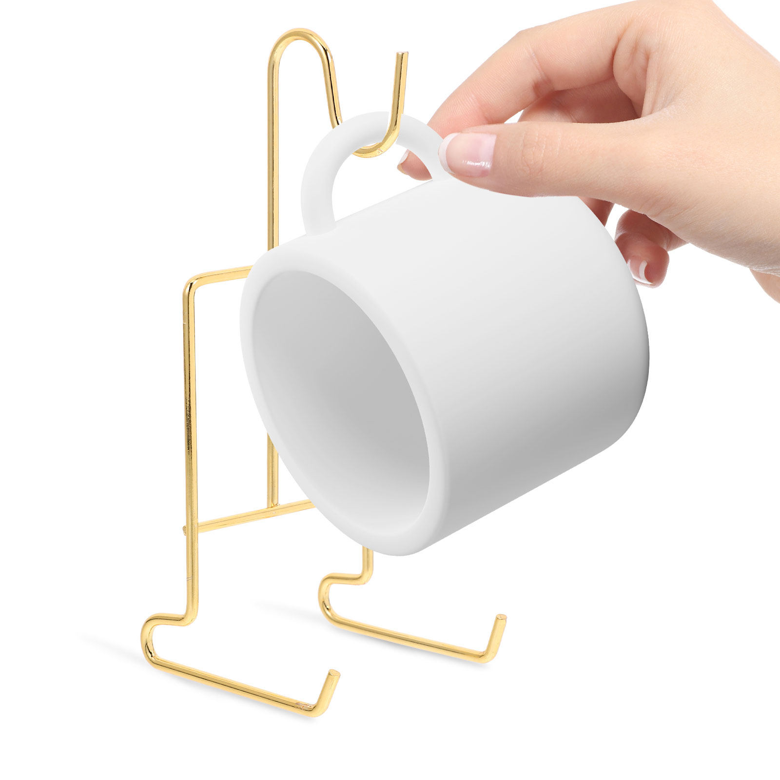 6Pcs Golden Metal Tea Cup Disp - Mug Tea Coffee ulasan dan harga