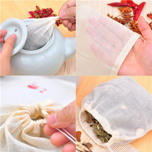 1pc/10Pcs Cotton Tea Bags Musl - Coffee Tea Gardens ulasan dan harga